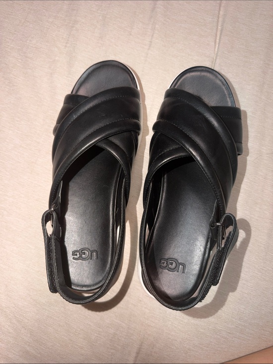 UGG Shoes - UGG Black Quilted Crossover Slingback Sandals